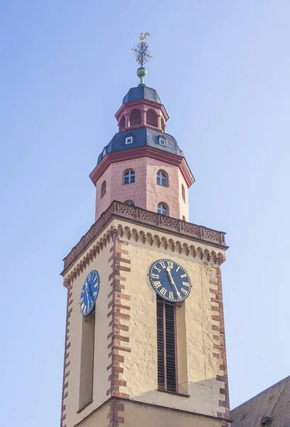 Kerk Bank Architectuur Stad Frankfurt Main Duitsland — Stockfoto