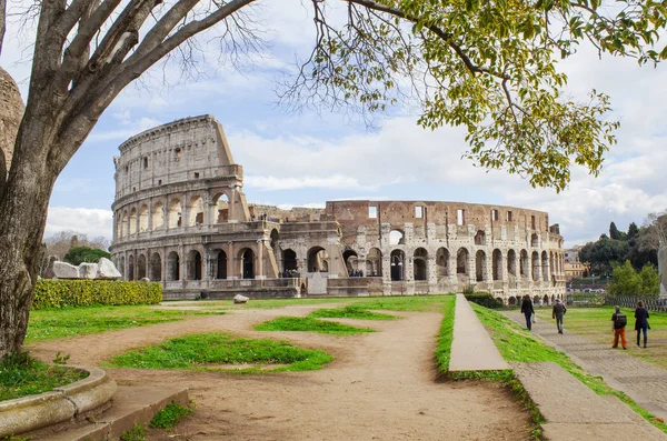 Coliseo Antiguo Edificio Ciudad Roma Italia — Foto de Stock