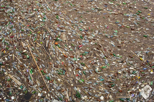 Seeverschmutzung Durch Plastiktüten Und Giftmüll Wasser — Stockfoto