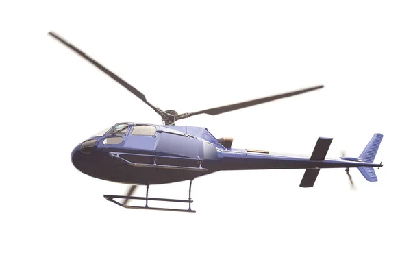 Beyaz Arka Plan Üzerinde Uçan Helikopter — Stok fotoğraf