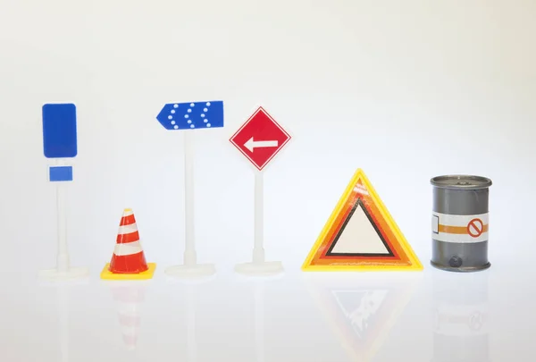 Traffic Signs Safety Caution — Stock Photo, Image