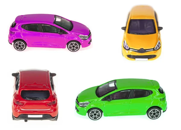 Conjunto Carros Brinquedo Isolados — Fotografia de Stock