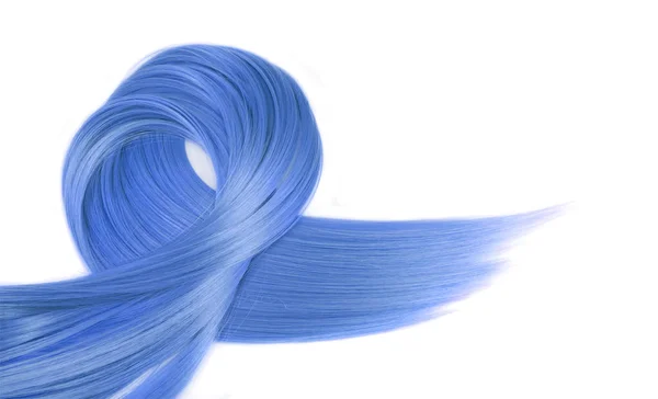 Estilo Cabelo Azul Isolado Branco — Fotografia de Stock