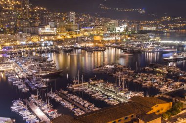 Monte Carlo, Monako liman gece