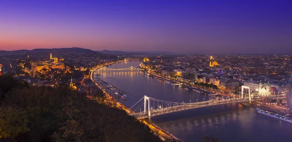 Budapest Stadtbild Der Nacht Ungarn — Stockfoto