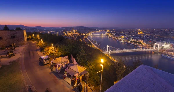 Budapest Stadtbild Der Nacht Ungarn — Stockfoto