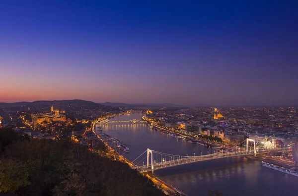 Budapest Stadtbild Der Nacht Ungarn — Stockfoto