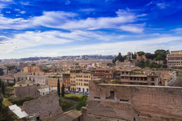 Olaszországban Róma Városképet Gazdagító Épületnek Szánták Régi Épületek Panoráma — Stock Fotó
