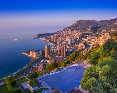gün batımı veya gündoğumu şehirde Monte Carlo, Monaco