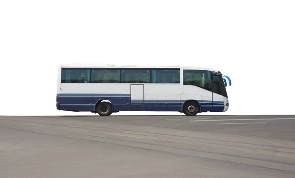 Velký Moderní Autobus Pro Městskou Dopravu Izolované Bílém — Stock fotografie