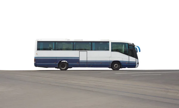 Grand Bus Moderne Pour Transport Ville Isolé Sur Blanc — Photo