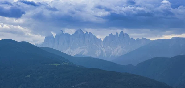 Alpok Olaszország Dolomitok Felhők Köd — Stock Fotó