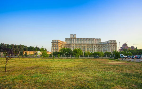 Edifício Parlamento Bucareste Palácio Povo Roménia — Fotografia de Stock