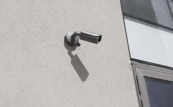 Videocamera Sorveglianza Registrazione Sicurezza Città — Foto Stock