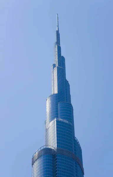 Dubai Eau Settembre 2018 Top Del Burj Khalifa Edificio Più — Foto Stock