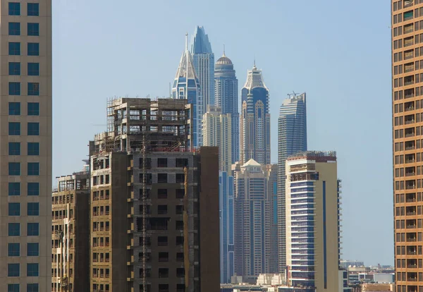 Dubai Marina Rascacielos Vista Del Paisaje Urbano — Foto de Stock