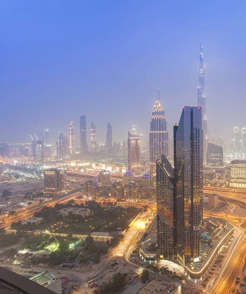 Gece Birleşik Arap Emirlikleri Dubai Şehir — Stok fotoğraf