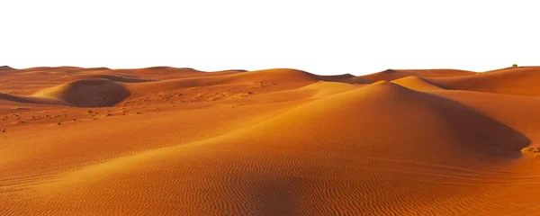 Areia Deserto Dunas Isoladas Fundo Branco — Fotografia de Stock