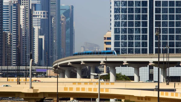 Metrô Moderno Cidade Dubai Emirados Árabes Unidos — Fotografia de Stock