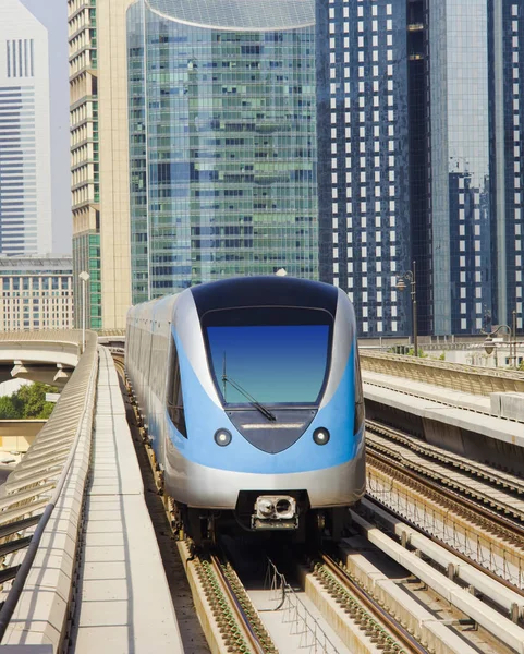 Metro Moderno Ciudad Dubai Emiratos Árabes Unidos — Foto de Stock