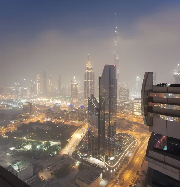 Gece Birleşik Arap Emirlikleri Dubai Şehir — Stok fotoğraf