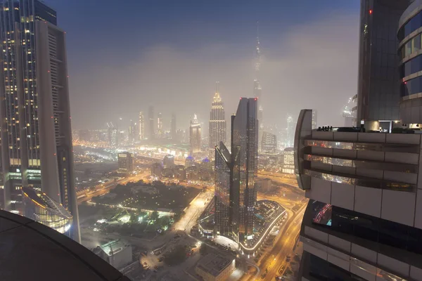 Dubai Città Notte Emirati Arabi Uniti — Foto Stock