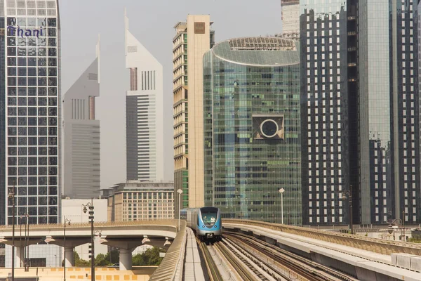 Dubai Eau Septiembre 2018 Moderno Transporte Metro Centro Ciudad Dubai — Foto de Stock