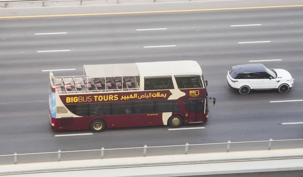 Dubai Birleşik Arap Emirlikleri Eylül 2018 Dubai Otobüs Turu Yol — Stok fotoğraf