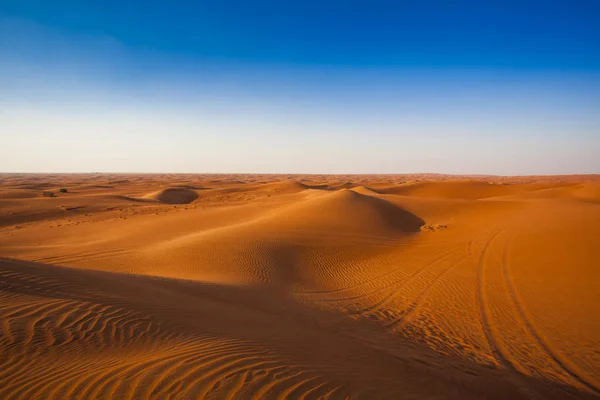 Öken Sand Och Sanddyner Med Klarblå Himmel Asia — Stockfoto