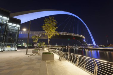 Tolerans köprü Dubai City, gece sahne