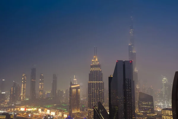 Dubai Città Notte Emirati Arabi Uniti — Foto Stock