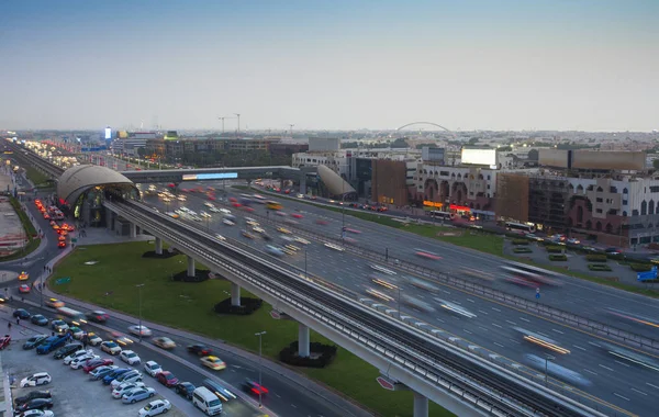 Dubai Paisaje Urbano Vista Aérea Desde Torre — Foto de Stock