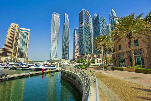 Dubai Marina Ciudad Emiratos Árabes Unidos Concepto Viaje Imagen de stock