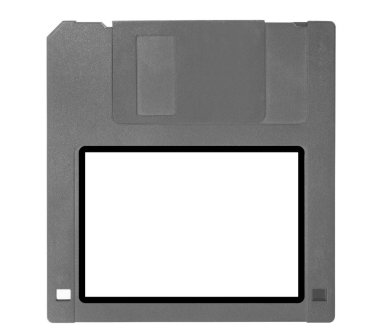 Beyaz arka plan üzerinde izole bilgisayar için Retro disket sürücüsü