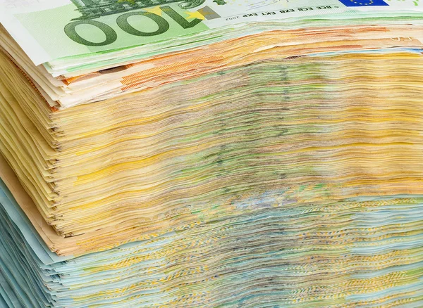 Textura Zásobník Peněz Eurobankovek — Stock fotografie
