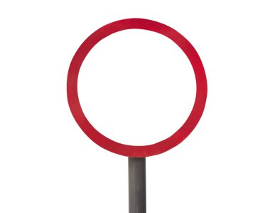 beyaz izole kırmızı yasak işareti