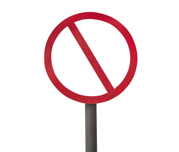 Red Forbidden Sign Isolated White — Stock Photo, Image