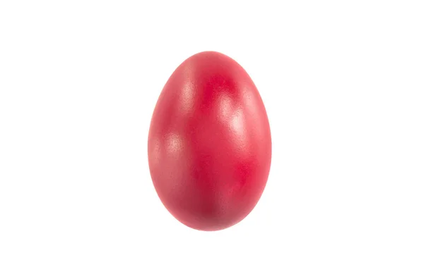 Huevo Rojo Pascua Aislado Sobre Fondo Blanco —  Fotos de Stock