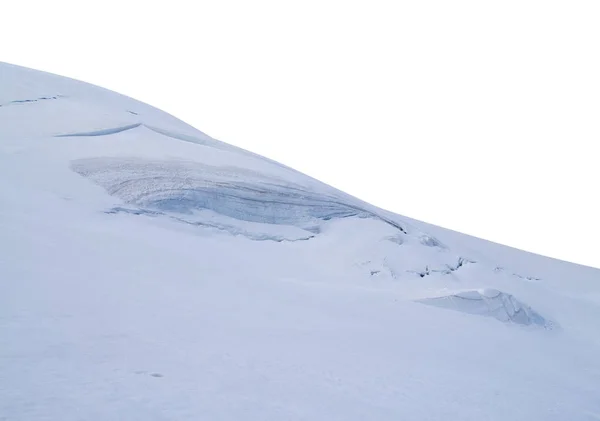 Montagna Neve Isolata Sfondo Bianco — Foto Stock