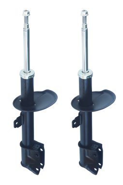 Beyaz arka planda yalıtılmış araba için amortisör