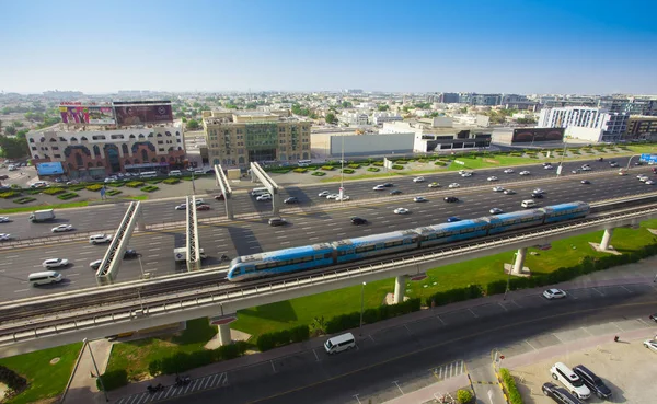 Dubai Eau Settembre 2018 Moderno Trasporto Metropolitano Nel Centro Dubai — Foto Stock