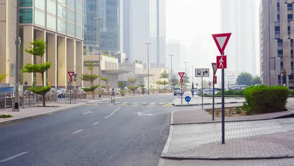 Dubai Emirati Arabi Uniti Settembre 2018 Dare Alla Strada Città — Foto Stock