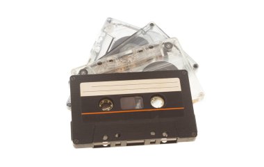 vintage kaset veya ses bandı beyaz izole