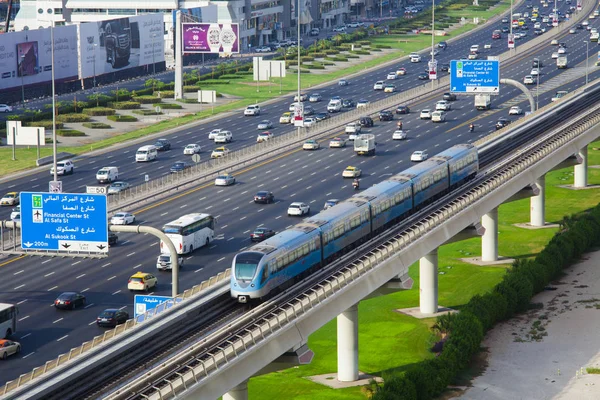 Dubai Verenigde Arabische Emiraten September 2018 Moderne Metro Vervoer Het — Stockfoto