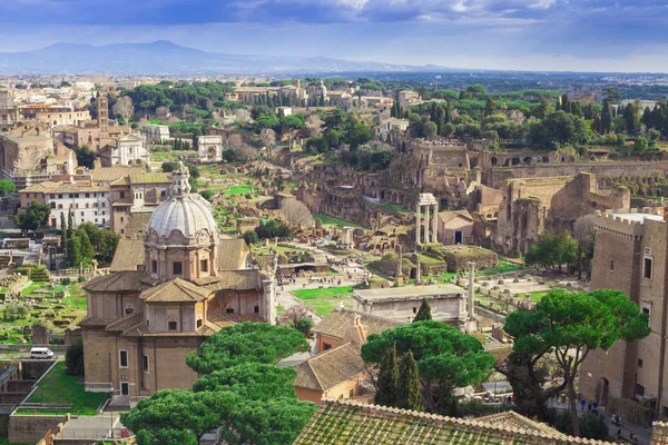 Paisaje Ciudad Roma Italia Vista Aérea — Foto de Stock