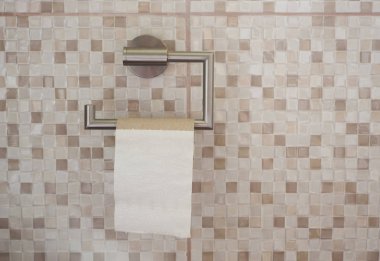 banyoda tuvalet kağıdı boş rulo. son kavram