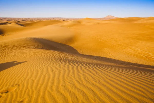 Öken Sand Och Sanddyner Med Klarblå Himmel Asia — Stockfoto