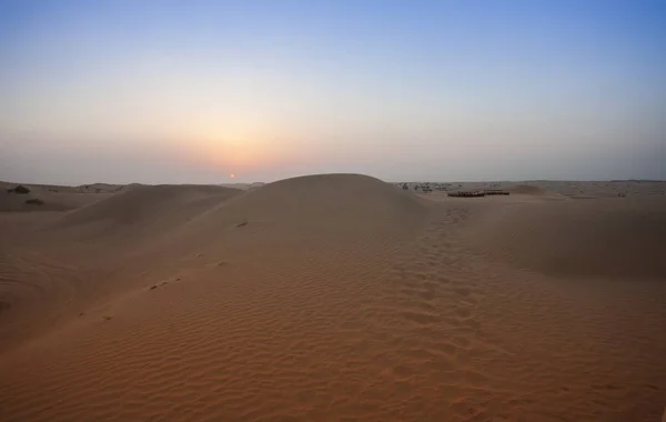 Öken Sand Och Sanddyner Med Klarblå Himmel Asia — Stockfoto