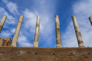 Roma şehir, İtalya eski sütunlar. ayrıntılı olarak harabeler