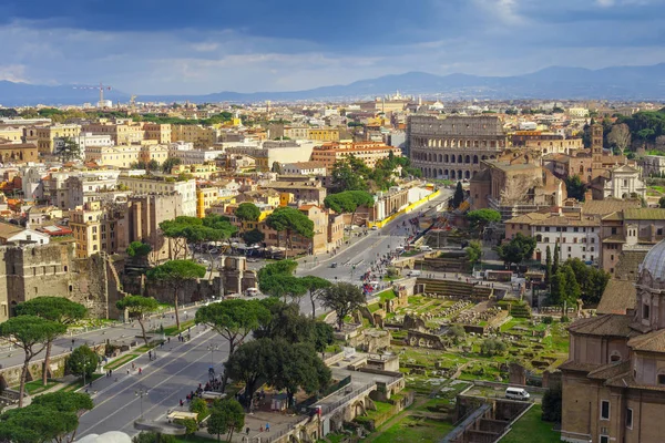 Róma Városképe Olaszország Légi Felvétel — Stock Fotó
